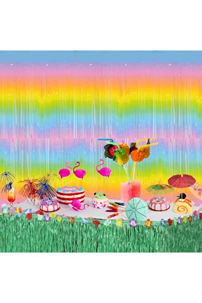 partidolu Hawaian Temalı İçecek Kokteyl Pipetleri ve Yiyecek Süsleme Kürdanla...