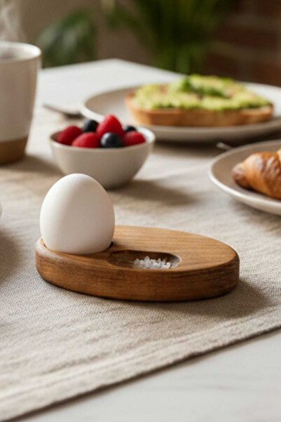 Ahşap Teslim 2 Adet Ahşap Yumurtalık Sofra Sunumluk Organizer