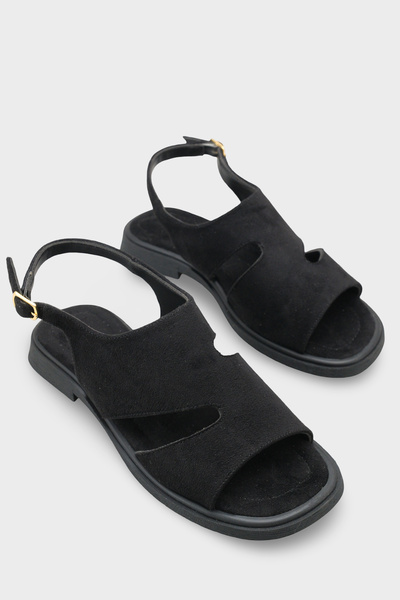 Capone Outfitters Sandale de damă Emmie cu aspect de piele întoarsă