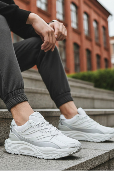 Lufian 112230202 Edwın Sneaker Erkek Yüksek Taban Spor Ayakkabı GRİ