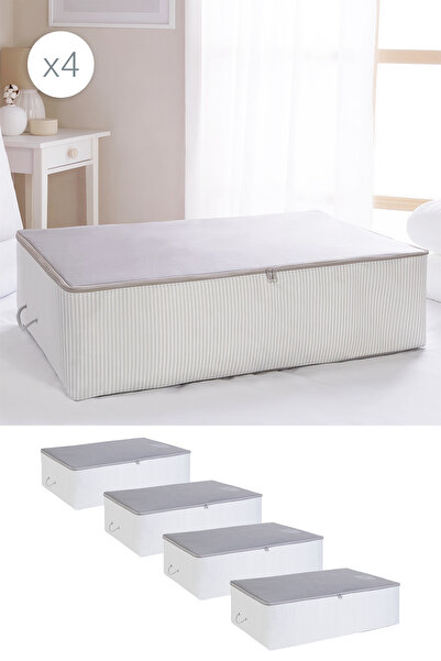 Ocean Home Textile 4 Мега размер сив раиран матрак основа възглавница юрган п...