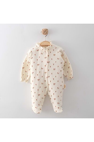 Necix's Ruffled Collar Jumpsuit with Booties Cream