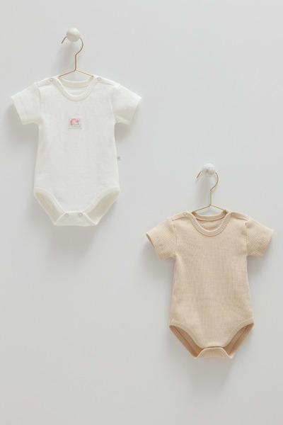 Caramell Basic Kaşkorse Half Sleeve Body Double Baody Beige