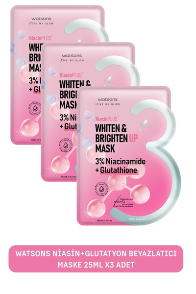 Watsons Niasin+Glutatyon Beyazlatıcı Maske 25Ml 2X