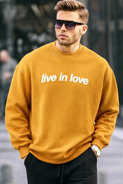 COMBİNE MİCHAİL Pisani dizajn Pamuk Komad ležerna muška majica sa senf bojom