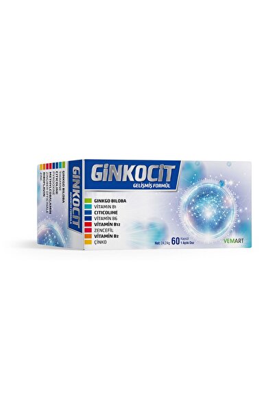 Ginkocit 60 Kapsül Ginkgo Biloba+citicolin Multivitamin