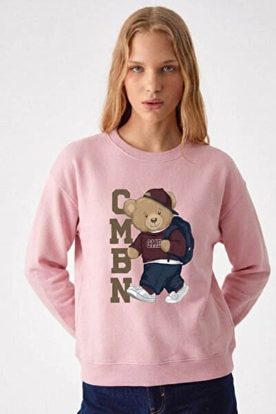 COMBİNE MİCHAİL Ženska CMBN teddy bear Štampano ružičasta majica