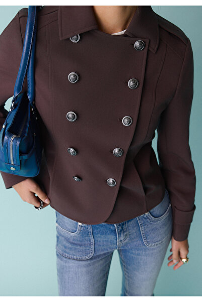 Stradivarius Blazer with engraved buttons