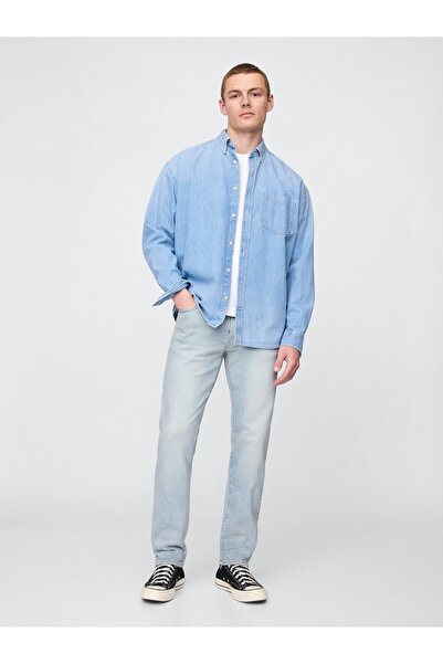 GAP Erkek Açık Mavi GapFlex Washwell™ Slim Jean Pantolon