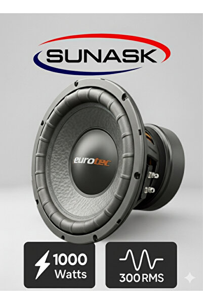 SUNASK EUROTEC 30 Cm 1000 Watt 300 Rms Subwoofer Bass Spl Körük Bass Oto Hopa...