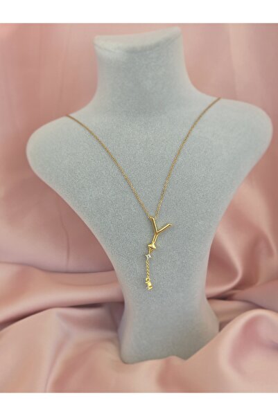 Glamluxe Alya harf kolye (Y) harfi