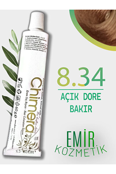 CHİMERA Yarı Bitkisel Saç Boyası No 8.34 - Açık Dore Bakır 60ml