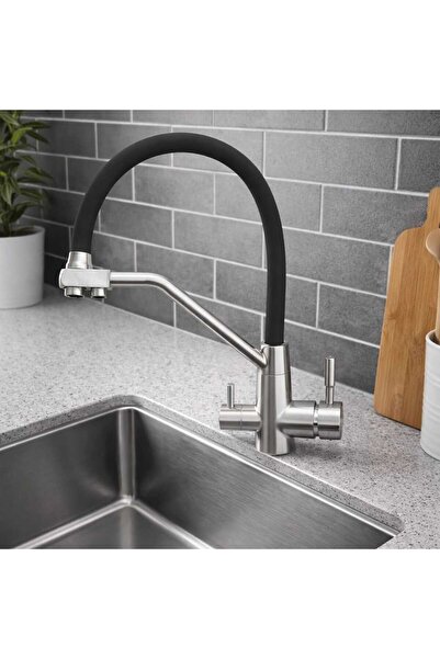 ÖZ SU FLEKO BEST INOX ARITMALI MUTFAK BATARYASI (3 yollu mutfak bataryası)