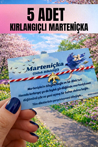 BeryDenz Kırlangıçlı Marteniçka Dilek Bilekliği(5 ADET)
