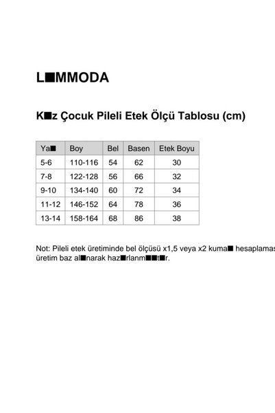 LİMMODA Kız çocuğu siyah pileli etek