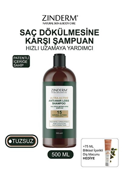 zinderm Anti-Hair Loss Fast Growth Boosting Strengthening Keratin, Biotin 15 ...