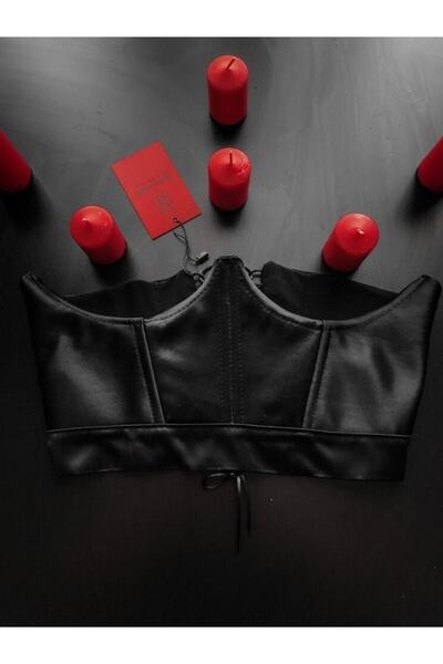 Oment Design Black Belt Corset - Göğüs Altı Korse Büstiyer