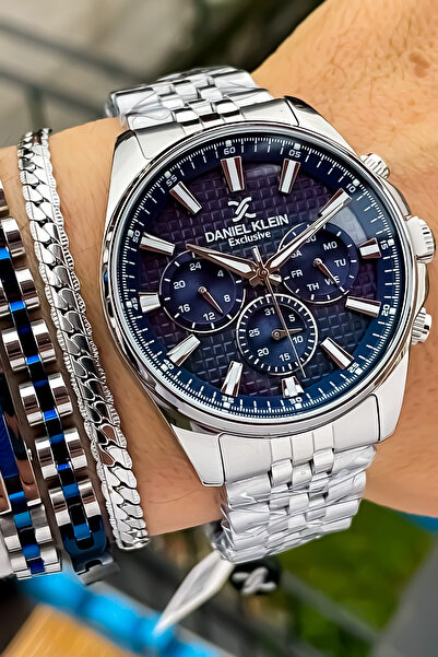 Daniel Klein SU GEÇİRMEZ ÇELİK KORDON ERKEK KOL SAATİ GÜMÜŞ RENK BİLEKLİK HED...