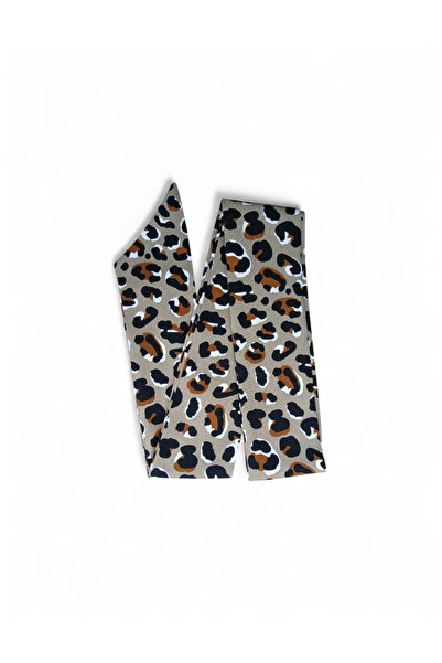 maia Leopard Patterned Viscose Long Scarf – 150×6 cm – 4 Seasons