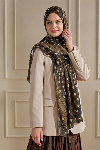 Wega Moda Bambi Fawn Desenli Pamuk Viskon Kraş Şal – Hafif ve Yumuşak Dokulu ...