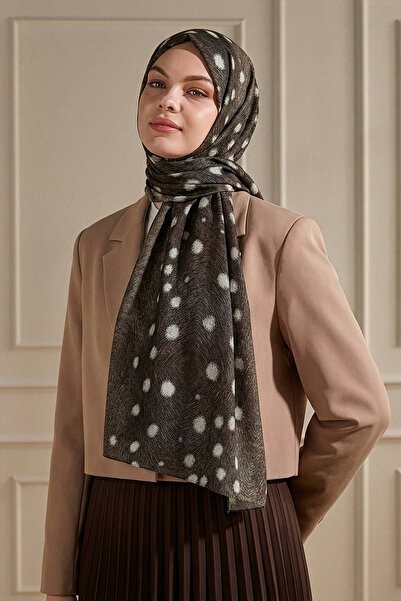 Wega Moda Bambi Fawn Desenli Pamuk Viskon Kraş Şal – Hafif ve Yumuşak Dokulu ...
