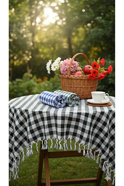 Medi Home 3'lü Çok Amaçlı Sofra Bezi & Piknik Sofrası & Masa Örtüsü Ekose Pöt...