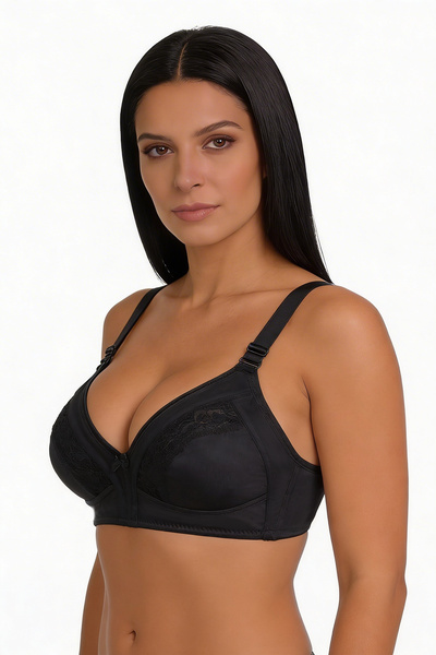 LoraDream Kadın Kalın Lastikli Dantel Detaylı Toparlayıcı Sütyen
