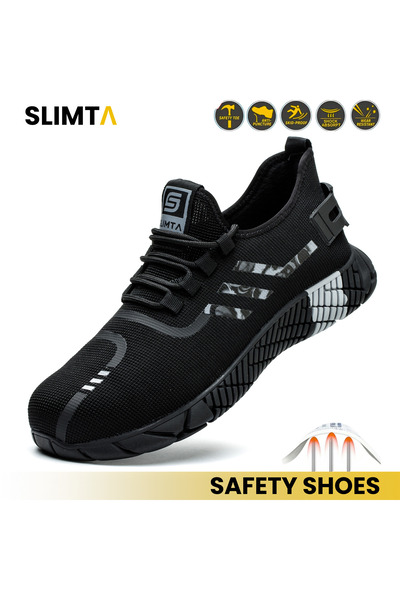 SLIMTA Safety Shoes for Men Women Steel Toe Boots Non-Slip Lightweight Breath...