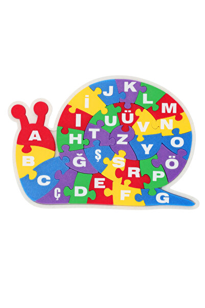 lina hobby Snail-Themed Abc Letter Puzzle for Kids - Durable Pla Material