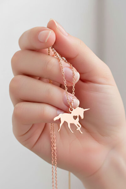 Nicheloop Özel Tasarım, Trend Unicorn Boynuzlu At Kolye
