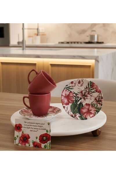 JANGAT طقم فناجين قهوة سيراميك - لشخصين