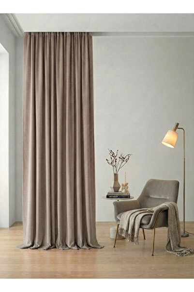 Bercem Home Κουρτίνα φόντου με βελούδινη υφή εξτραφόρ - Βιζόν - (Εγκατάσταση ...