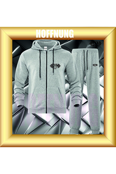 HOFFNUNG Unisex Casual Tracksuit Set Gym Hoffning Outdoor Full Zip