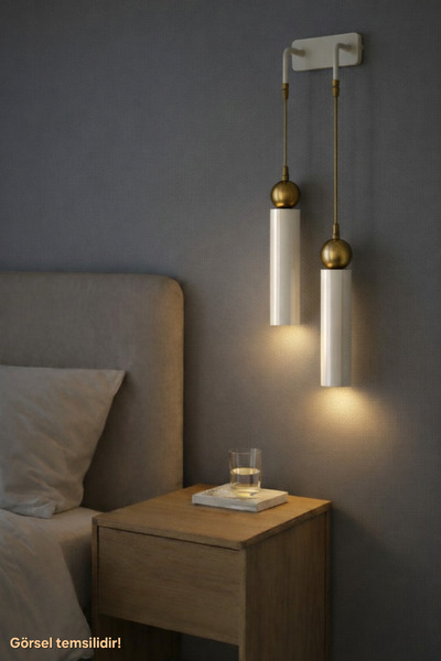 Bozyaka Aydınlatma Sparg 2'li Metal Çift Renk Krem&Eskitme Kaplama Duvar Apli...