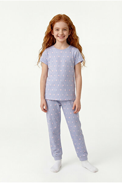 Penti Tamanjasti set pidžama za devojčice u boji tamnog levinjaka, Pamuk dela