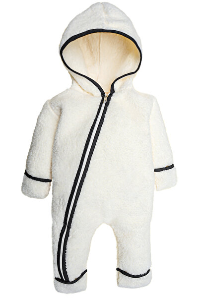 ipek atlas Kız Erkek Bebek Ve Çocuk Peluş Biyeli Patikli Eldivenli Tulum