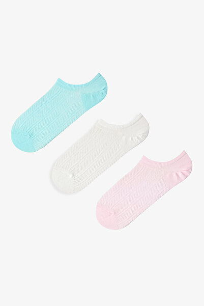 Penti 3 Pairs of Cotton Self-Patterned Sneaker Socks