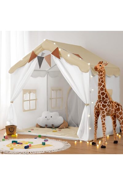 EGG خيمة لعب فاخرة تتسع لأربعة أشخاص، بيت لعب خارجي للأطفال مزود بحصائر ناعمة...