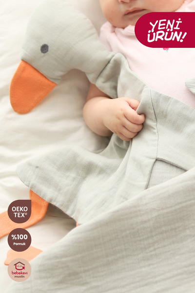 Bebekevi %100 Pamuk OEKO-TEX® Müslin Ördek Uyku Arkadaşı – Ördek Uyku Arkadaşı