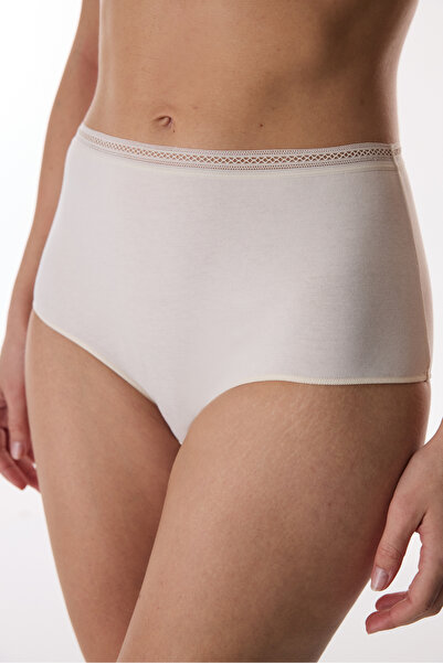 Penti Bej Easy Pamuklu Trim Yüksek Bel Slip Külot