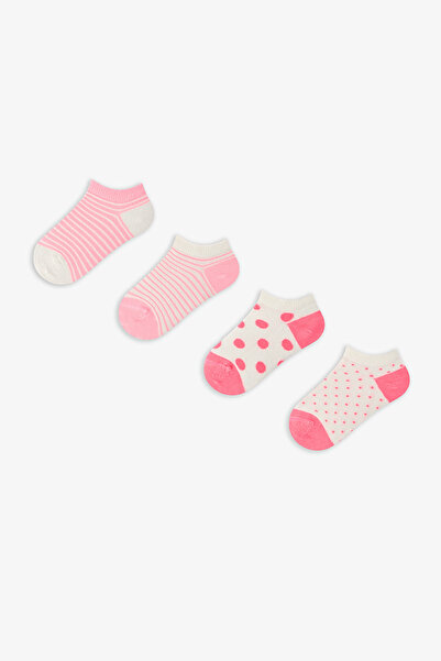 Penti Girl's Neon Fun 4-Piece Booties Socks