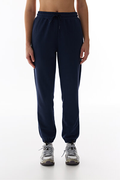 Penti Navy Blue High Waist Pocketed Cotton Jogger