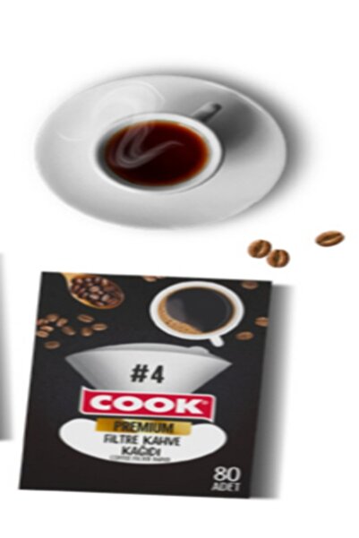 COOK Premium Filtre Kahve Kağıdı - Ebat 4 (3 Paket 240 Adet)