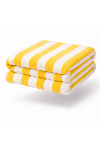 Nerds co Luxury Striped Beach Towel SET OF 2 | 90x180 cm | 600 GSM 100% Cotto...