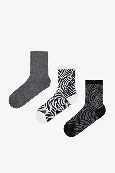 Penti Черни елегантни чорапи Zebra, 3 чифта