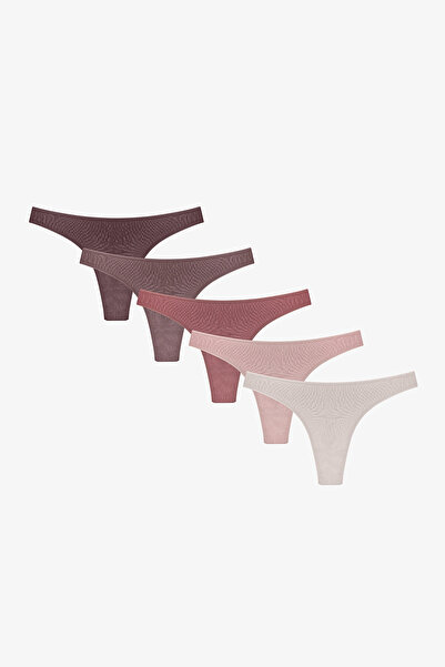 Penti Chiloți tanga colorați, set de 5 piese