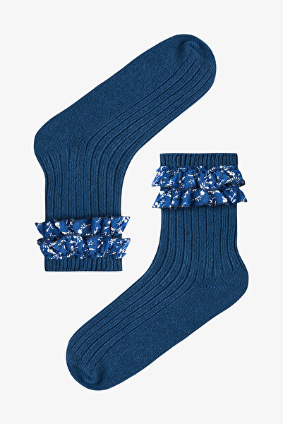 Penti Vintage Fırfırlı Kalın Soket Çorap