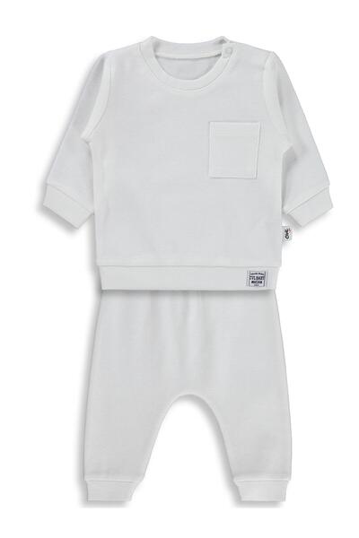 Civil Baby Süs Etiketli 2'Li Takım 6-18 Ay Takım - Ekru
