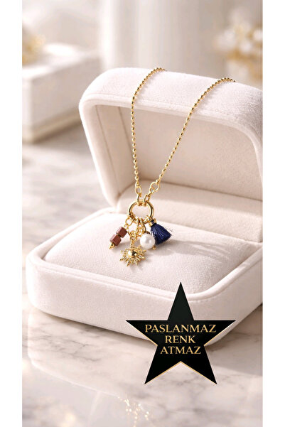 stainless steell قلادة نسائية من الفولاذ 316 L Gold Rudder Closure Sun مضاد ل...