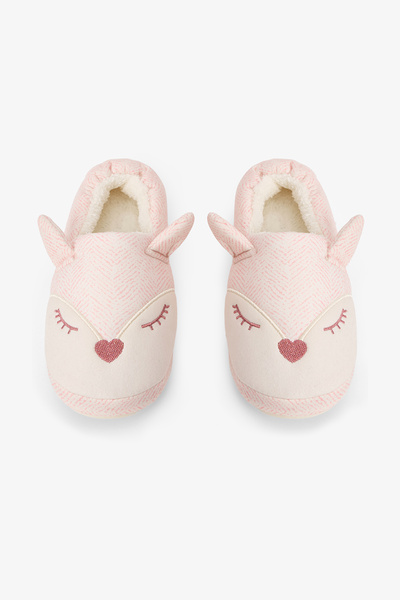 Penti Açık Pembe Sleepy Fox Nakışlı Ev Patiği